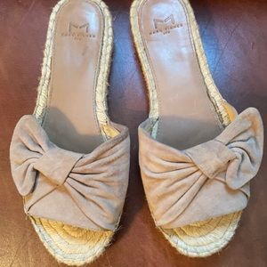 Suede bow espadrilles